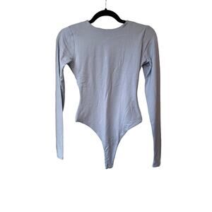 naked wardrobe long sleeve purple bodysuit women medium